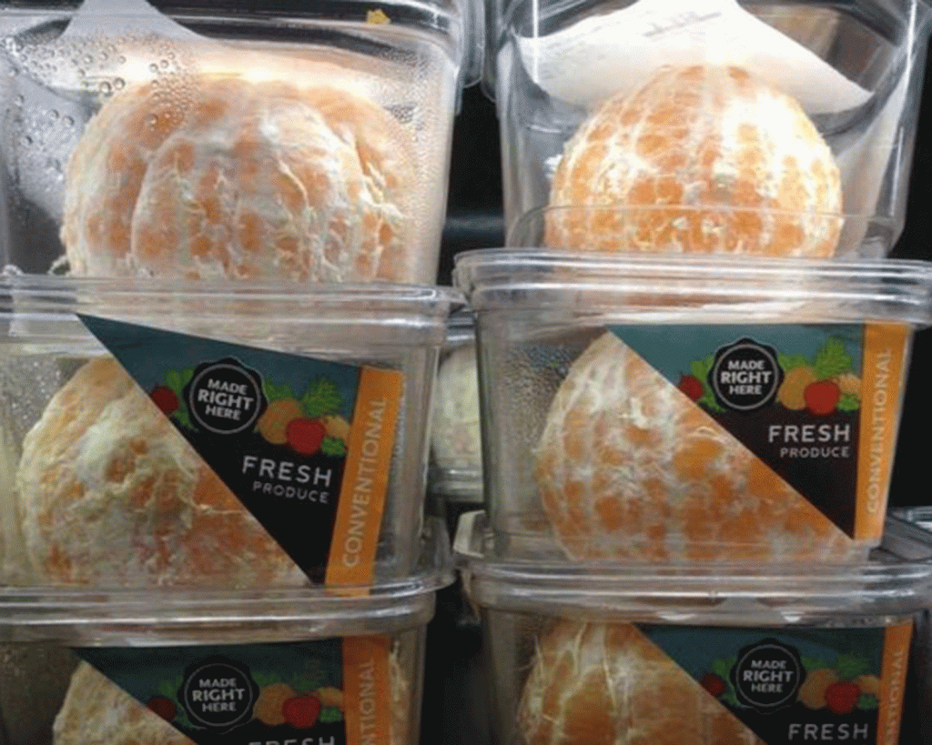 orange segments in packaging
