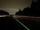 A motorway illuminated at night by solar power.