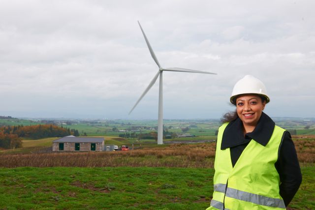 Sadia Maqsood on windfarm