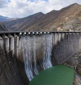 A hydroelectric dam